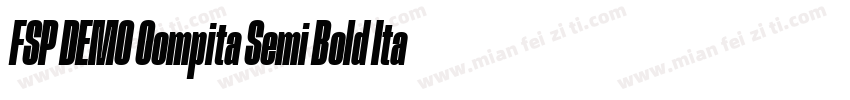 FSP DEMO Compita Semi Bold Italic字体转换